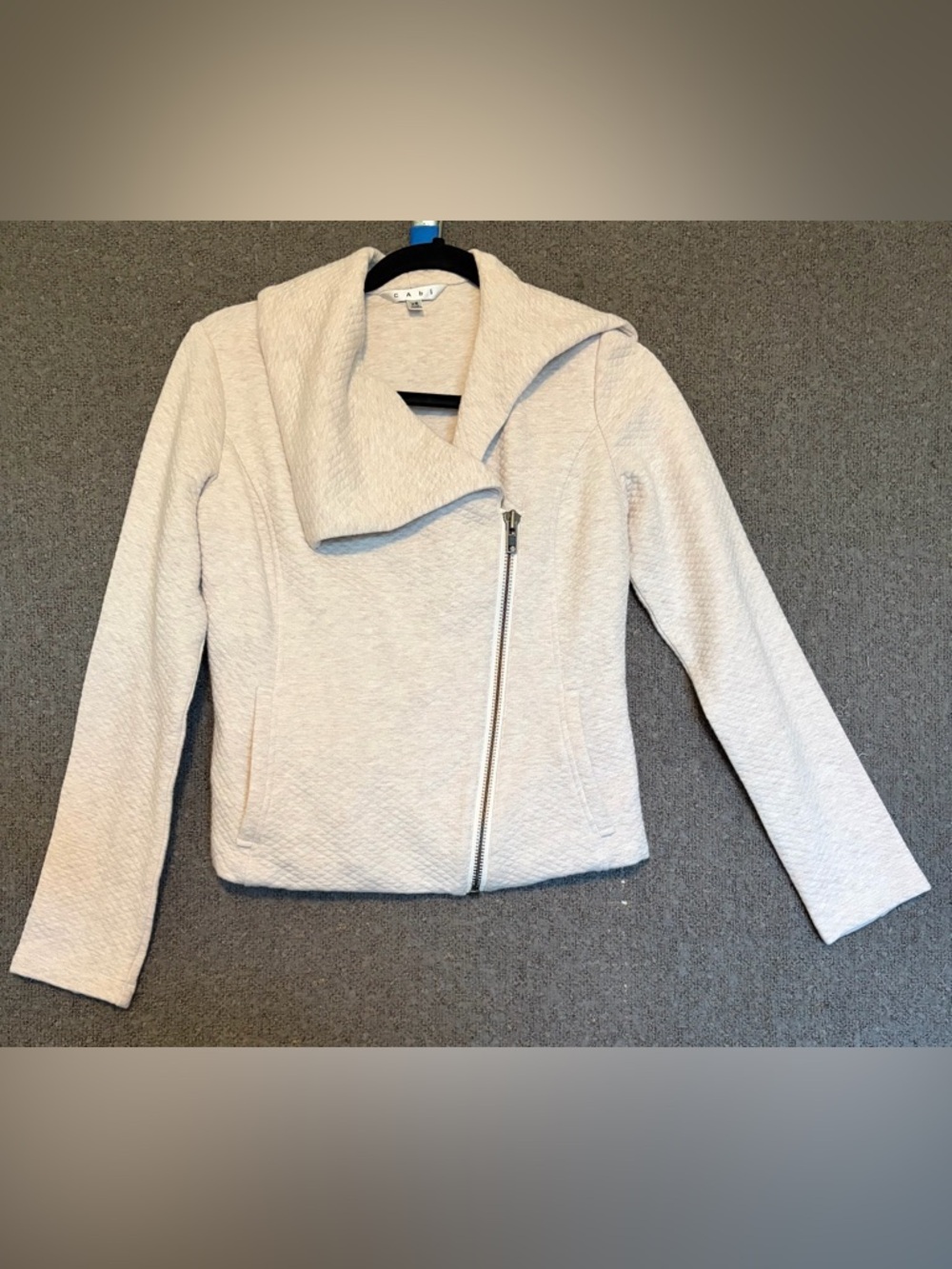 CAbi Cream Lightweight Textured Top